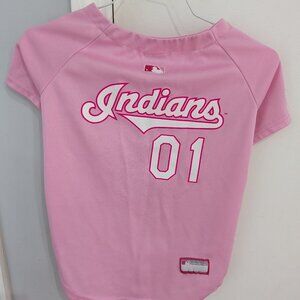 MLB Cleveland Indians L Pink Dog Jersey